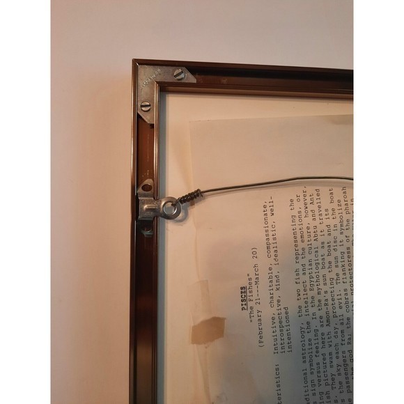 Jan Fleck "PISCES" Artist's‎ Proof 42/150, Hand-Painted Egyptian Etching, Signed - Picture 12 of 15